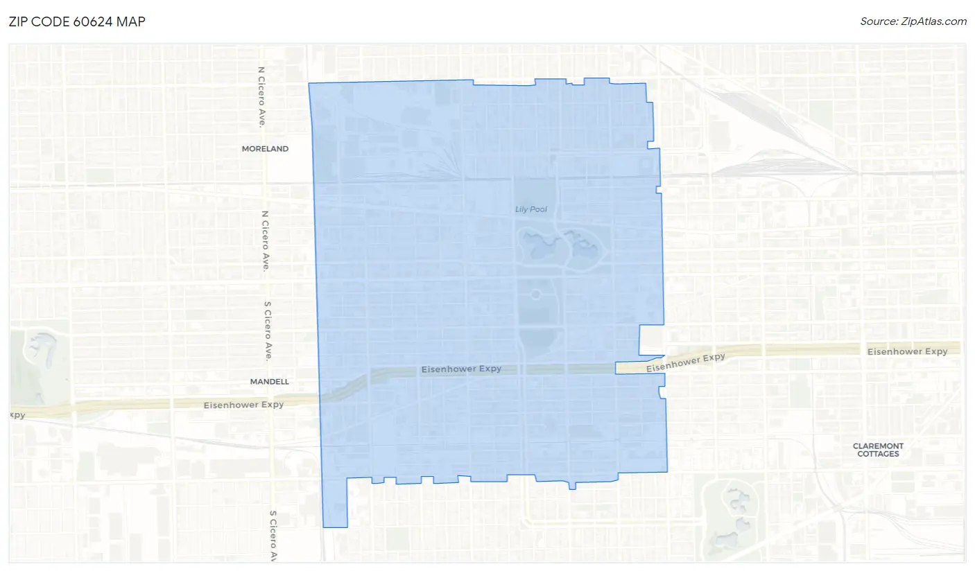 Zip Code 60624 Map