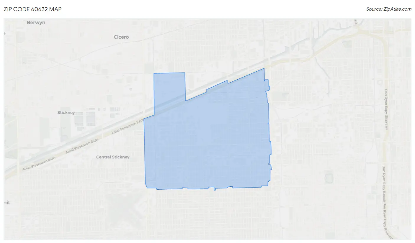 Zip Code 60632 Map