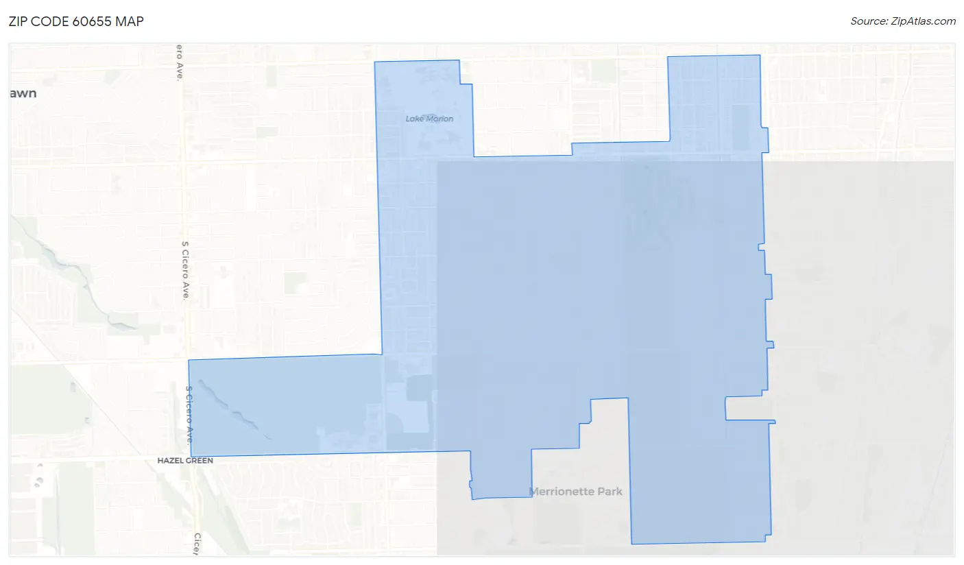 Zip Code 60655 Map