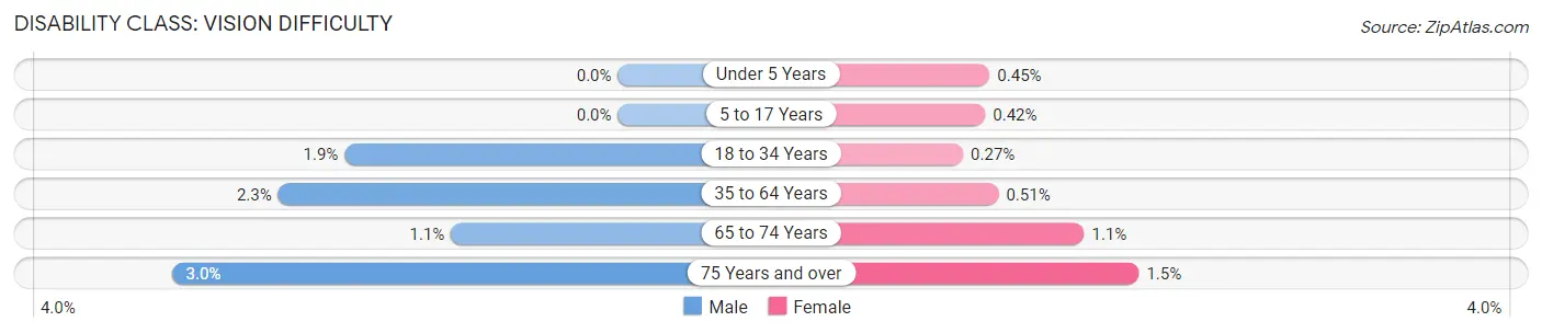 Disability in Zip Code 75071: <span>Vision Difficulty</span>