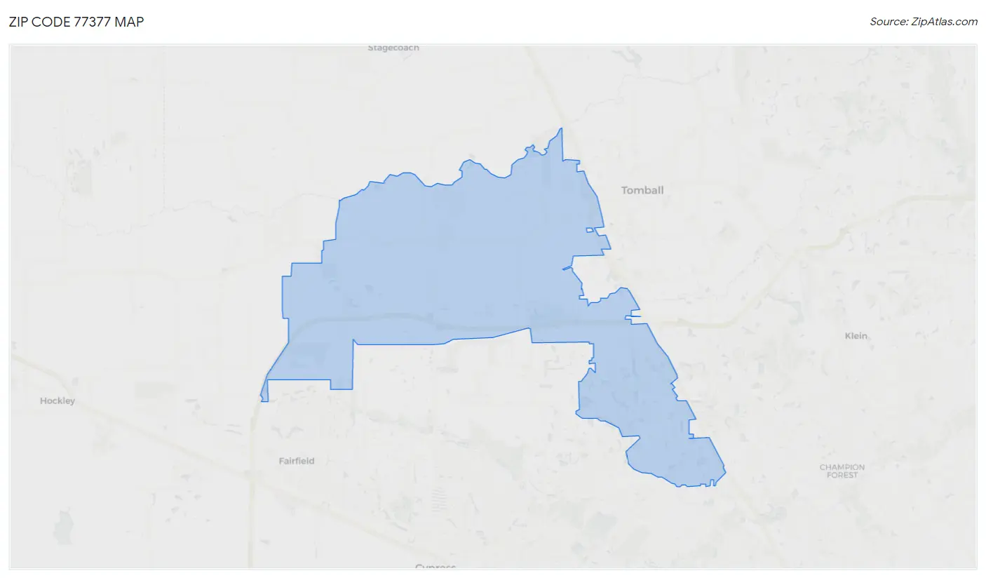 Zip Code 77377 Map