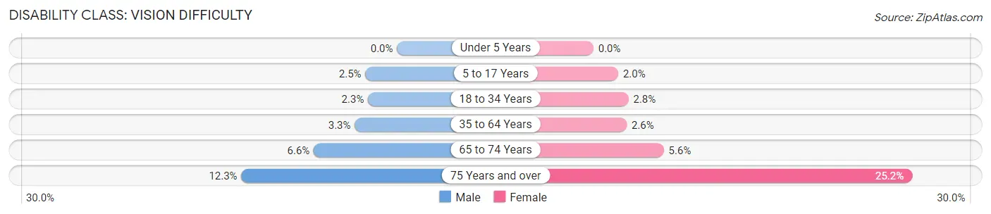 Disability in Zip Code 78240: <span>Vision Difficulty</span>