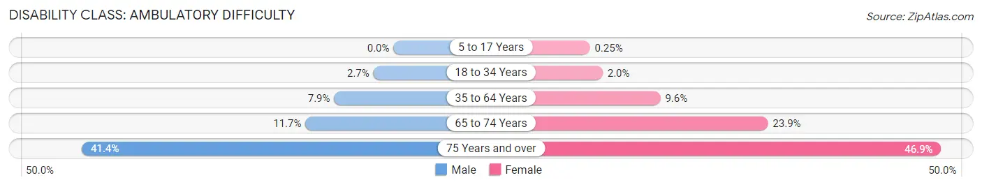 Disability in Zip Code 78640: <span>Ambulatory Difficulty</span>