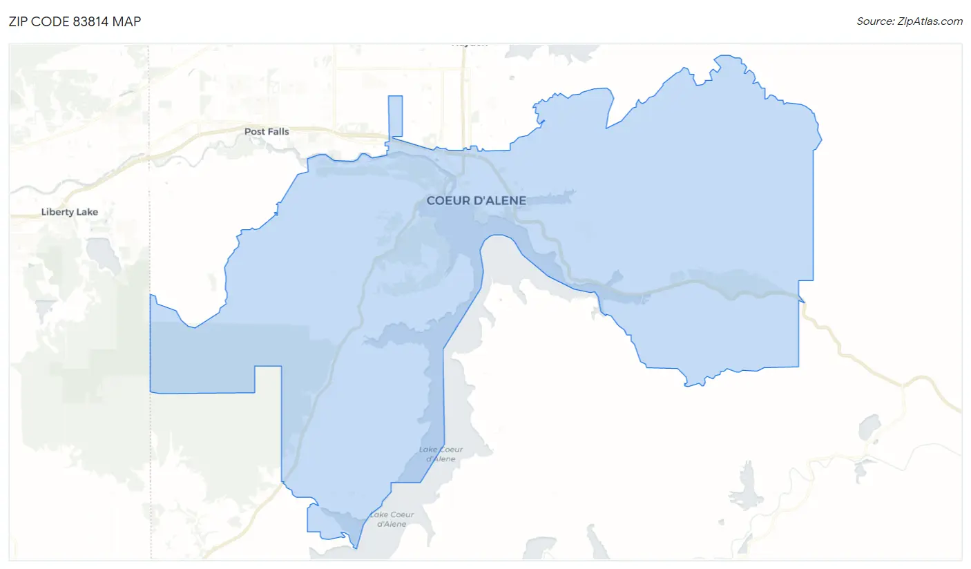Zip Code 83814 Map