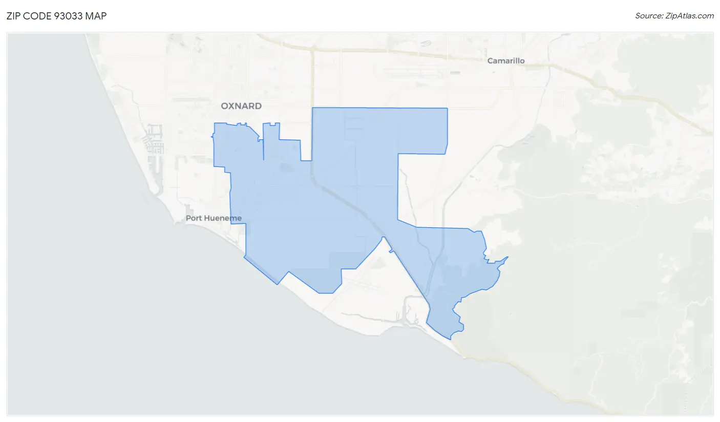 Zip Code 93033 Map